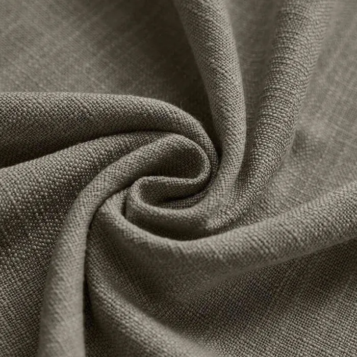 CUSTOM Liz Ebony Polyester Linen Curtain Drapery with Lined