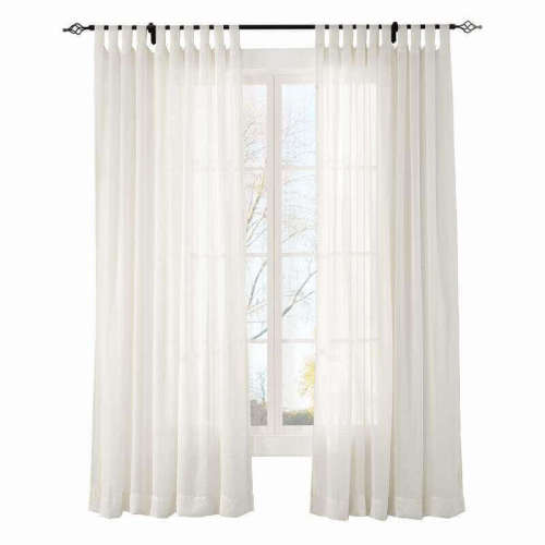 CUSTOM Scandina Ivory Indoor Outdoor Sheer Curtain Voile Drapery