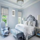 Stripe Cotton Linen Roman Shade In Blue