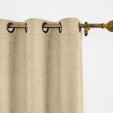 CUSTOM Kante Burlywood Polyester Cotton Drapery With Lining Curtains