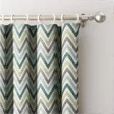 Chevon Zigzag Print Polyester Cotton Curtain ADA