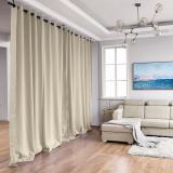 Hanging Rod Room Divider Flame Retardant Fireproof Curtain Kit for Any Space