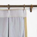 CUSTOM Kante Light Brown Polyester Cotton Drapery With Lining Curtains