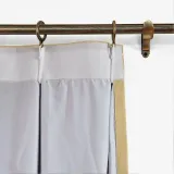 CUSTOM Kante Light Brown Polyester Cotton Drapery With Lining Curtains