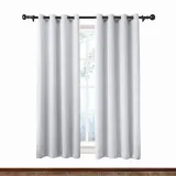 CUSTOM EDOARDO White Indoor Blackout Curtain Drapes