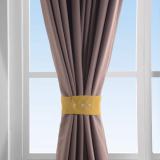 Set of 2 Curtain TieBack Holdback Each with Snap Polyester Blackout
