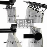 LIZ 4-in-1 Header Type Polyester Linen Curtain Drapery Custom