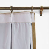 Polyester Cotton Drapery With Blackout Lining Pinch Pleat Curtain Kantee