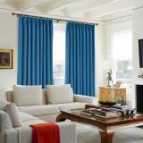 Polyester Cotton Drapery With Blackout Lining Pinch Pleat Curtain Kantee
