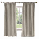 CUSTOM Liz Burly Wood Polyester Linen Curtain Drapery with Lined