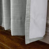 CUSTOM Liz Sand White Polyester Linen Curtain Drapery with Lined