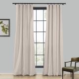 LIZ 4-in-1 Header Type Polyester Linen Curtain Drapery Custom