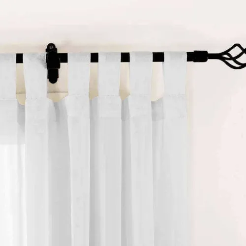 CUSTOM Scandina White Indoor Outdoor Sheer Curtain Voile Drapery