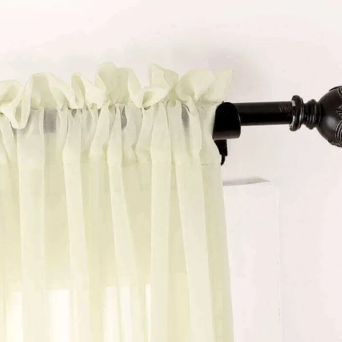 CUSTOM Scandina Beige Indoor Outdoor Sheer Curtain Voile Drapery