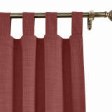 CUSTOM Liz Maroon Polyester Linen Curtain Drapery with Lined