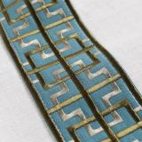 AMARA Polyester Linen Curtain Drapery With Decorative Trim Custom Sold Per Pair