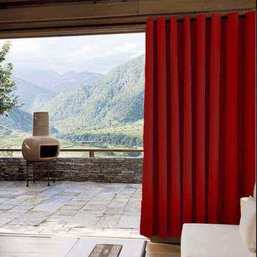 CUSTOM Edoardo Red Outdoor Curtain