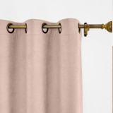 CUSTOM Kante Baby Pink Polyester Cotton Drapery With Lining Curtains