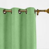 CUSTOM Kante Olive Polyester Cotton Drapery With Lining Curtains