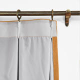 Polyester Cotton Drapery With Blackout Lining Pinch Pleat Curtain Kantee