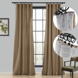 LIZ 4-in-1 Header Type Polyester Linen Curtain Drapery Custom