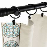AMARA Polyester Linen Curtain Drapery With Decorative Trim Custom Sold Per Pair