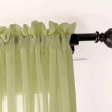 CUSTOM Scandina Moss Indoor Outdoor Sheer Curtain Voile Drapery
