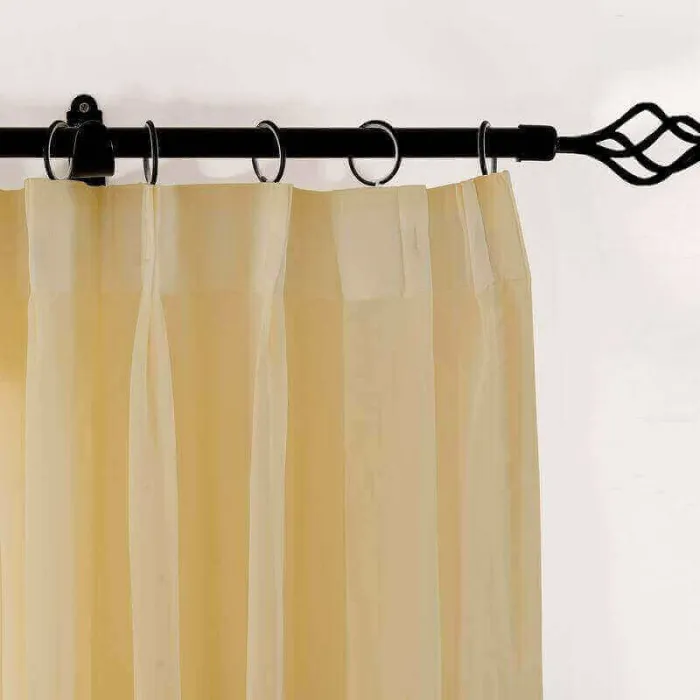 CUSTOM Scandina Khaki Indoor Outdoor Sheer Curtain Voile Drapery