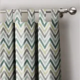 Chevon Zigzag Print Polyester Cotton Curtain ADA