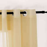 CUSTOM Scandina Khaki Indoor Outdoor Sheer Curtain Voile Drapery