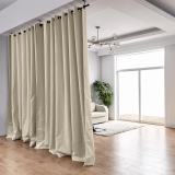 Hanging Rod Room Divider Flame Retardant Fireproof Curtain Kit for Any Space