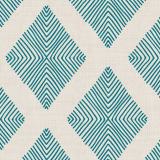 Geometric Print Polyester Linen Curtain Drapery with Privacy Blackout Thermal Lining COLIN