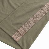 AMARA Polyester Linen Curtain Drapery With Decorative Trim Custom Sold Per Pair