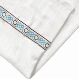 AMARA Polyester Linen Curtain Drapery With Decorative Trim Custom Sold Per Pair