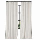 AMARA Polyester Linen Curtain Drapery With Decorative Trim Custom Sold Per Pair
