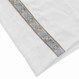 AMARA Polyester Linen Curtain Drapery With Decorative Trim Custom Sold Per Pair