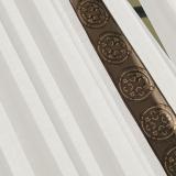 AMARA Polyester Linen Curtain Drapery With Decorative Trim Custom Sold Per Pair