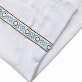 AMARA Polyester Linen Curtain Drapery With Decorative Trim Custom Sold Per Pair