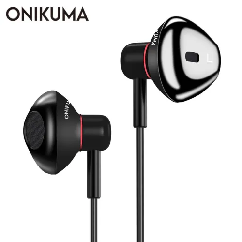 ONIKUMA A19 Em fones de Ouvido Fones De Ouvido Com Fio de Música 3.5 milímetros Som Baixo Pesado Fone de Ouvido Intra-auriculares com Microfone para iPhone Samsung Celular telefone Mp3