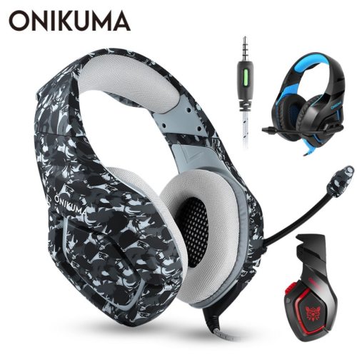 ONIKUMA K1 PS4 ゲーミングヘッドセット casque 有線 Pc ステレオイヤホンヘッドフォンとマイクのための Xbox One/ラップトップタブレットゲーマー