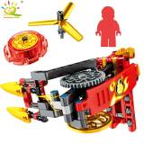 114pcs DIY Beyblade Launcher Building Blocks Compatible Legoingly Technic Part Spinning Top Educational Toys for children Boy