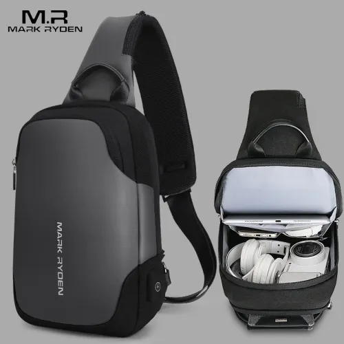 Mark Ryden ใหม่ Anti - thief Crossbody กระเป๋ากันน้ำผู้ชายกระเป๋าสะพายกระเป๋า 9.7 นิ้ว Ipad กระเป๋าสะพายแฟชั่น