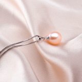 AAAA 本物の淡水真珠のペンダント 8-9 ミリメートル 925 スターリングシルバーネックレス女性のための卸売小型の天然真珠ジュエリー