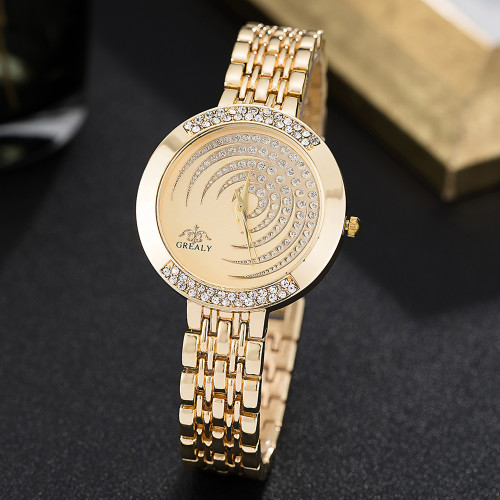 luxury diamond watch and bracelet set womens fashion jewelry gift set for girlfriend ladies casual quartz wristwatch