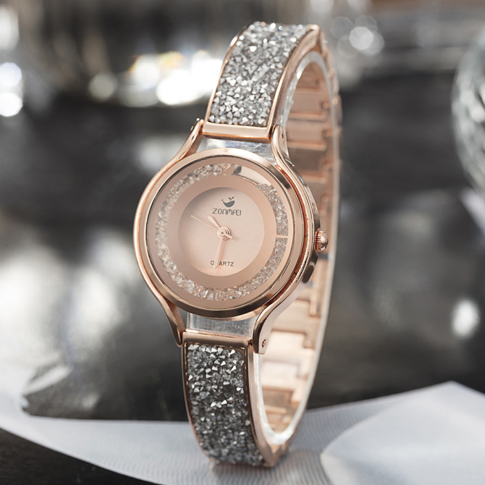 women quartz wristwatch stainless steel bangle/necklace/watch set fashion jewelry gift set for ladies