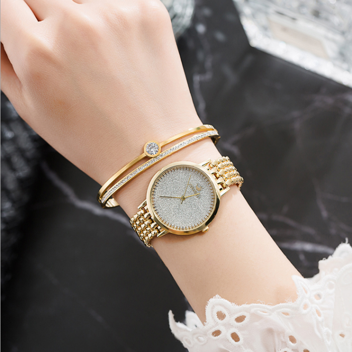 2020 fashion watch sets women's stainless steel bangle/necklace/watch set womens luxury jewelry gift ladies casual quartz wristwatch rose gold