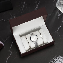 luxury diamond watch and bracelet set womens fashion jewelry gift set for girlfriend ladies casual quartz wristwatch