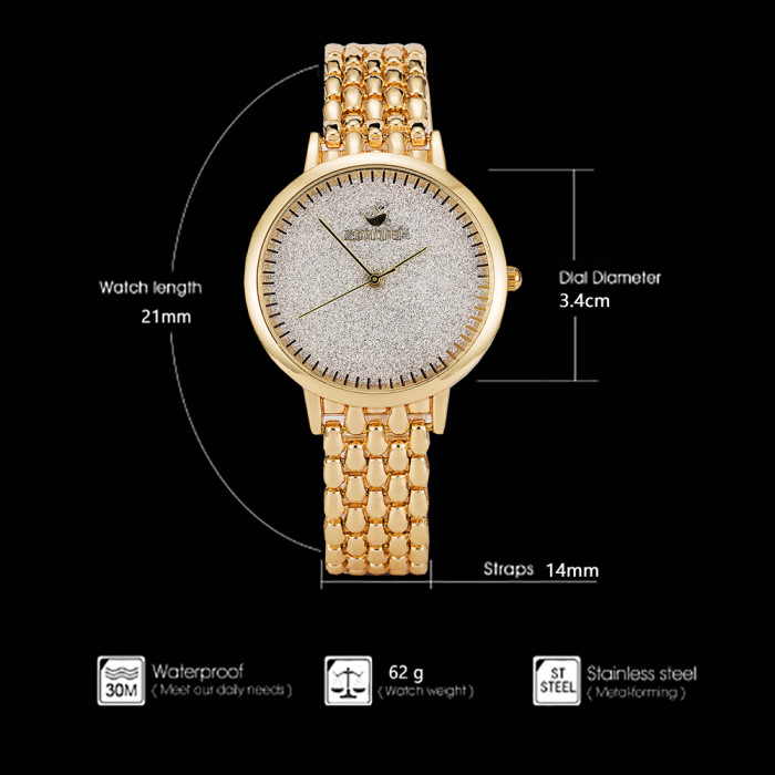 2020 luxury watch sets women's gold wristwatches with stainless steel bracelet fashion diamond gift set free shipping
