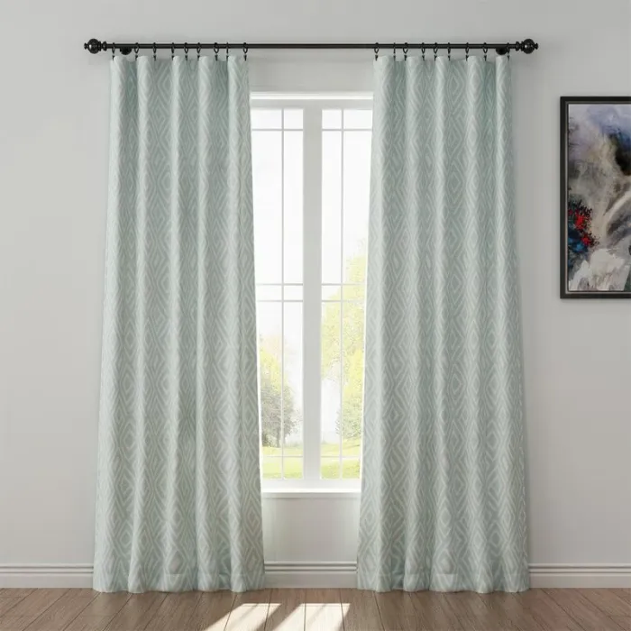 Geometric Print Polyester Linen Curtain Drapery ATELIER
