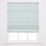 ATELIER Geometric Print Polyester Linen Roman Shade